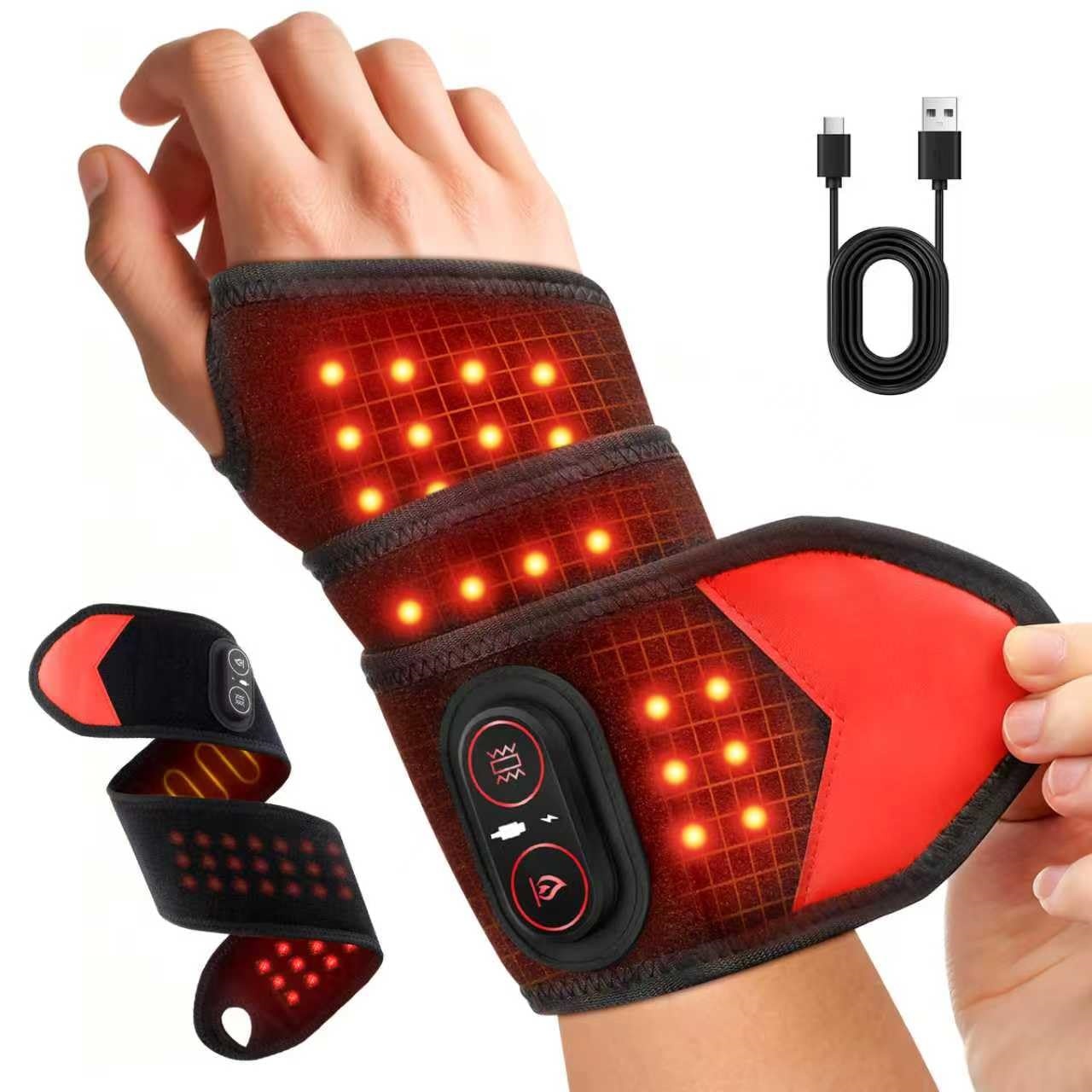 Wrist Wrap Support - Portable Red Light Therapy Wrap 660nm