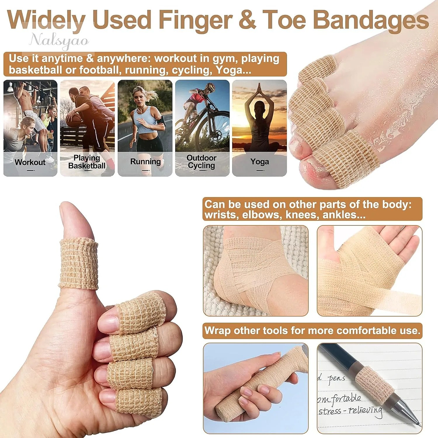 Big Toe Bandage Wrap Stretchy  - огляд і ціна Wrist Wrap Support