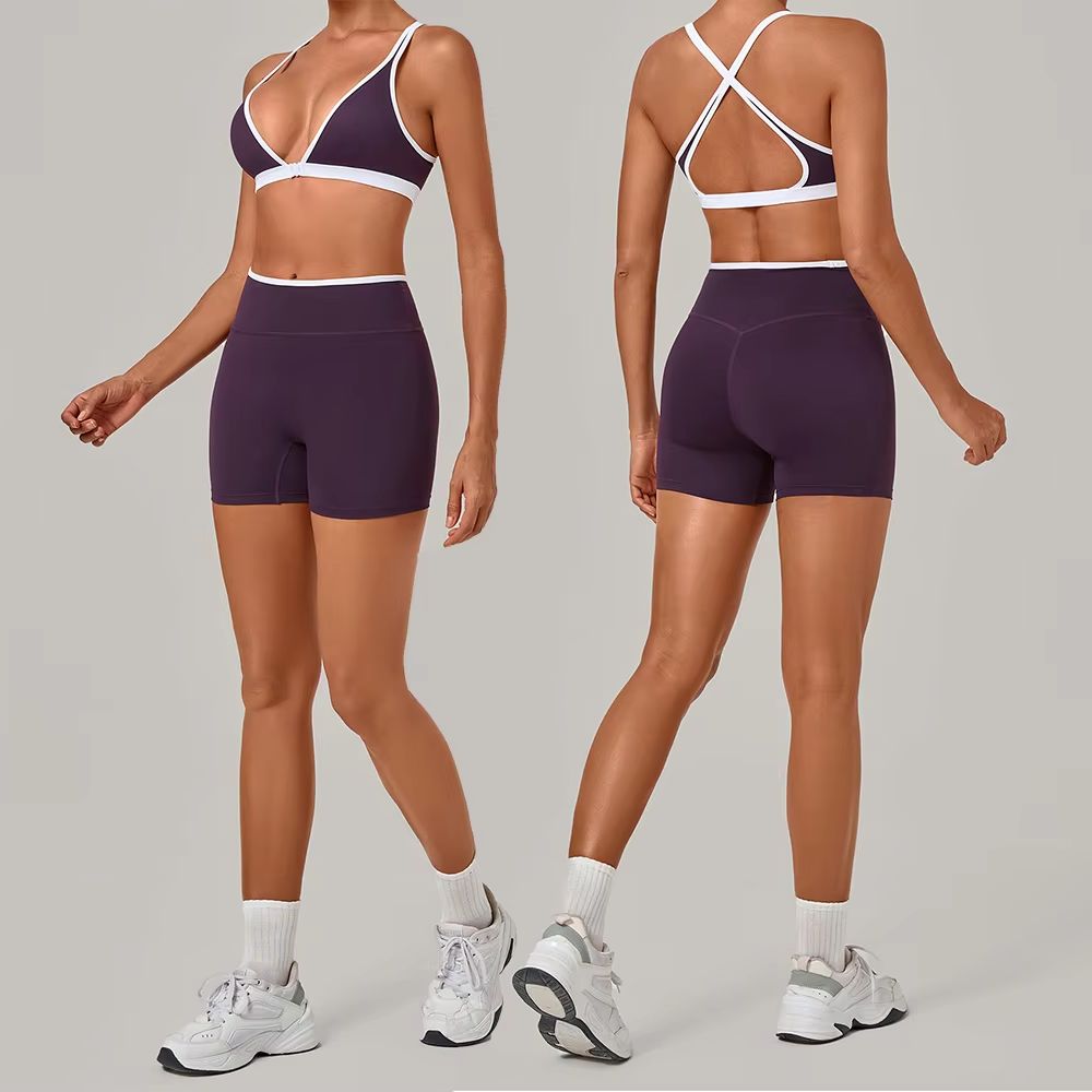 Women 2 Piece Yoga Set Deep V  - огляд і ціна Crossfit Equipment