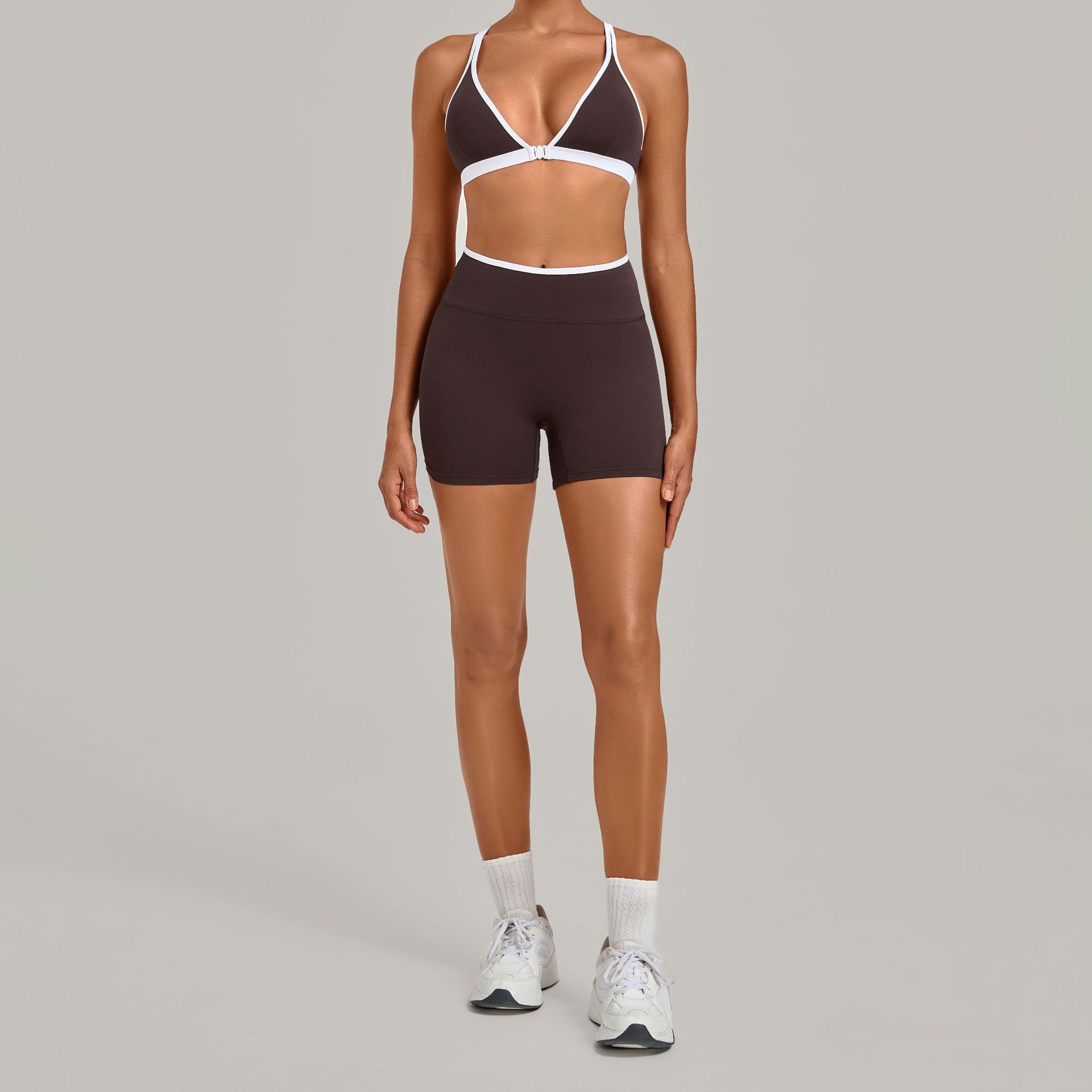 Women 2 Piece Yoga Set Deep V  - огляд і ціна Crossfit Equipment