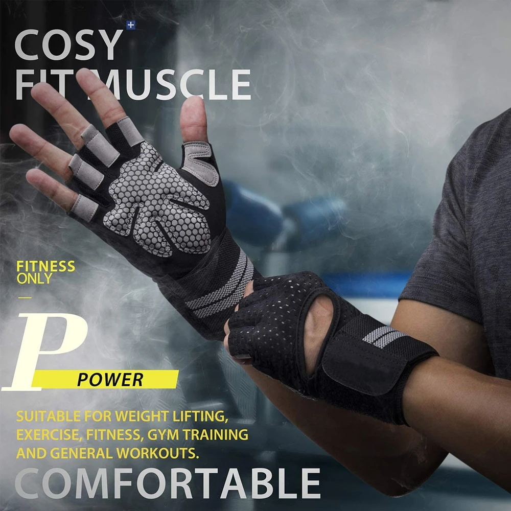 1Pair Half Finger Gym Fitness  - огляд і ціна Crossfit Equipment