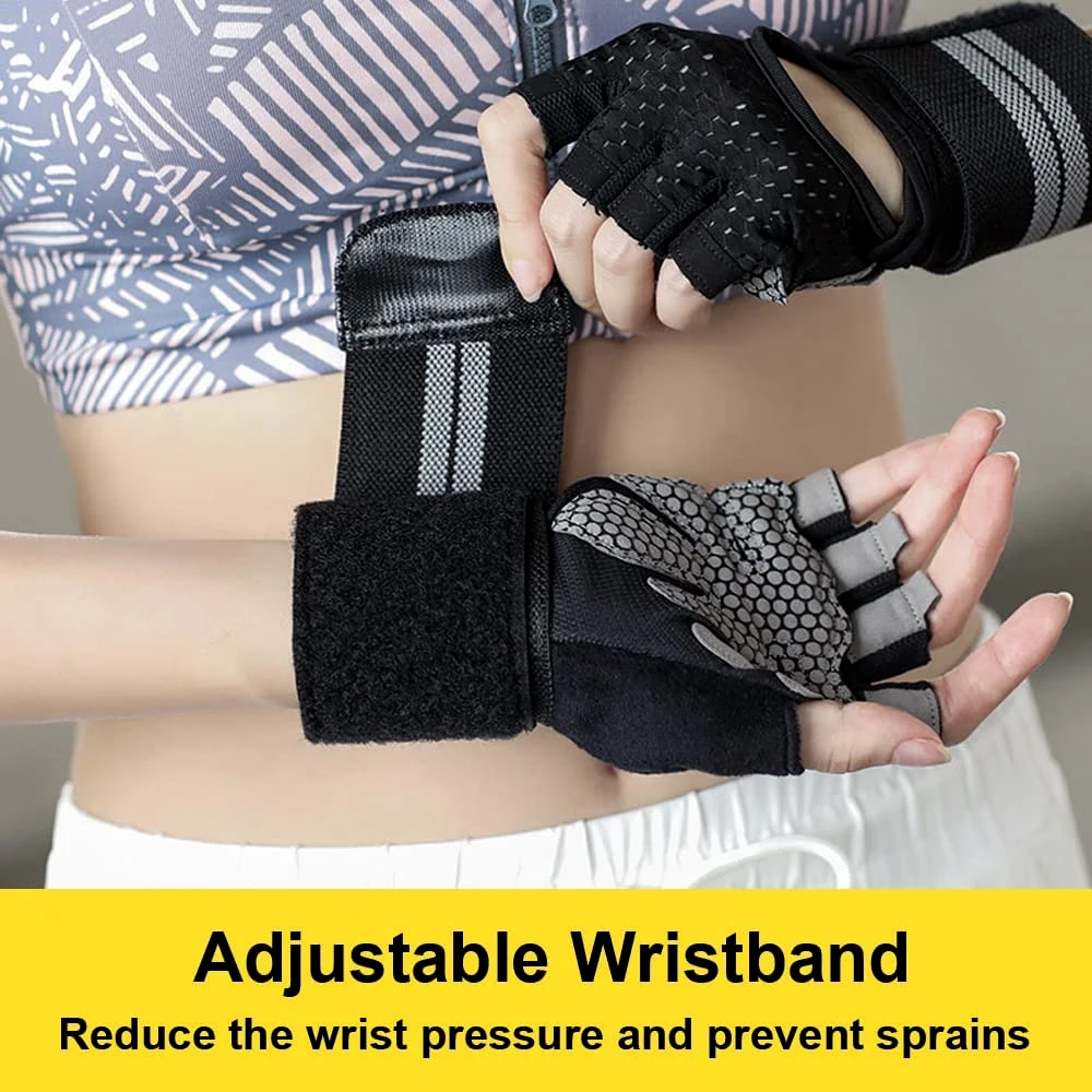 1Pair Half Finger Gym Fitness  - огляд і ціна Crossfit Equipment